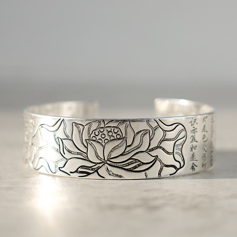 Buddha Stones Tibetaanse lotus Armband van wit koper - image 3