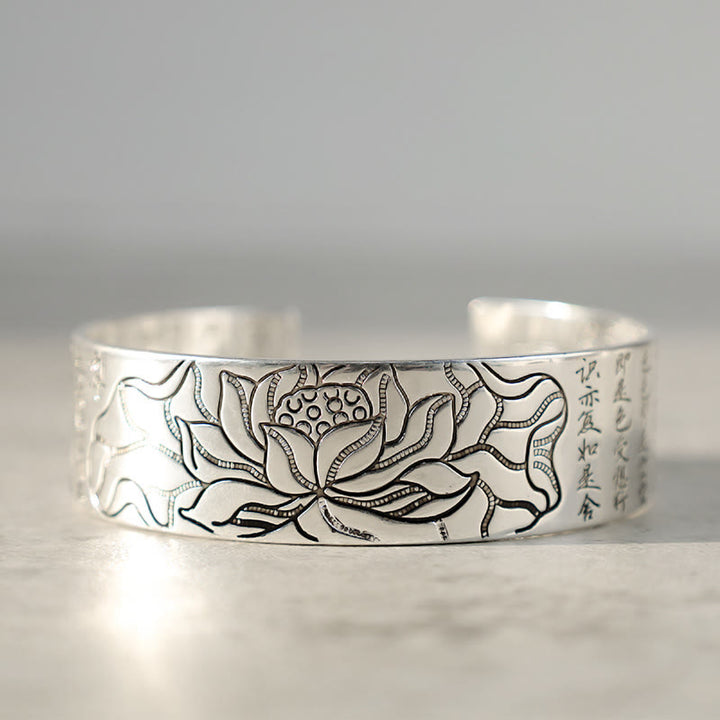 Buddha Stones Tibetaanse lotus Armband van wit koper - image 3