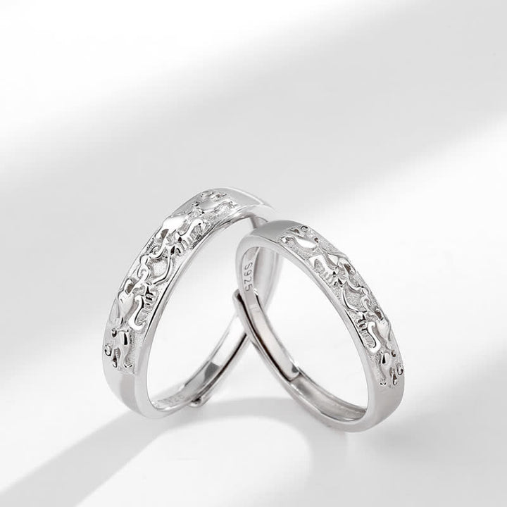 Buddha Stones Verstelbare PiXiu Balance- Ring voor stellen, 925 sterling zilver - image 4