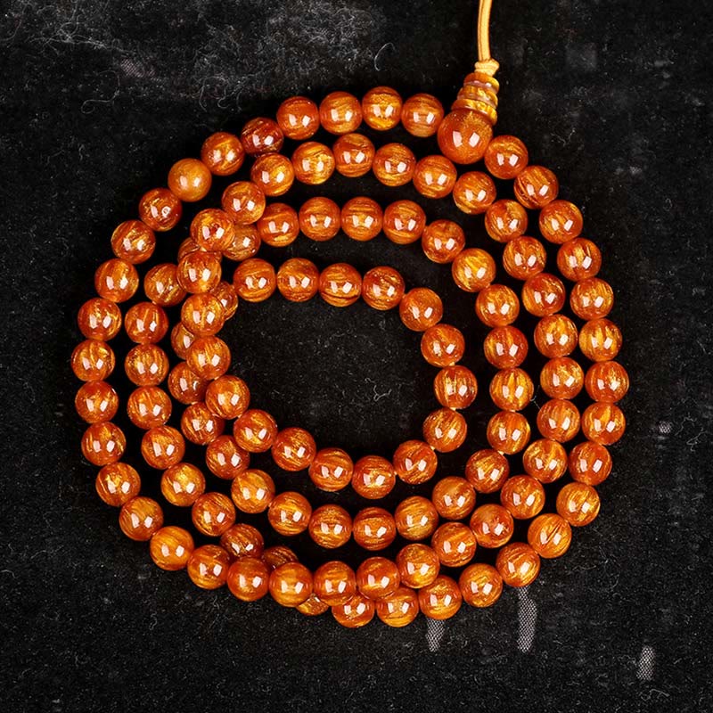 Buddha Stones Gouden Zeewilg Succes Positieve Armband Mala - 8*108mm - image 15