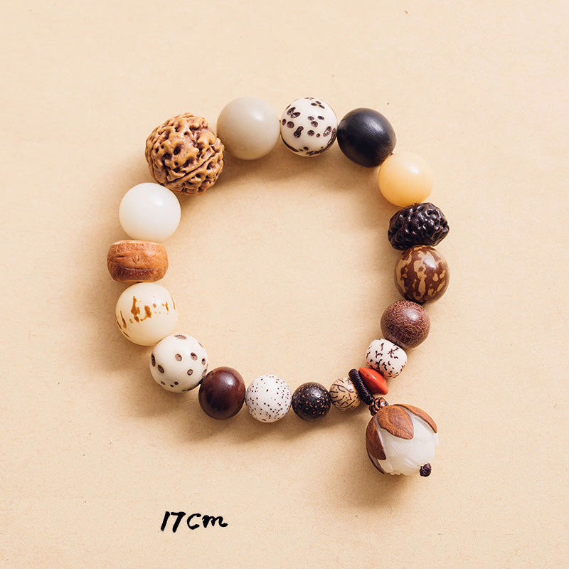 Buddha Stones Bodhizaad Lotus Wijsheid Vrede Pols Mala Armband - 17 cm - image 9