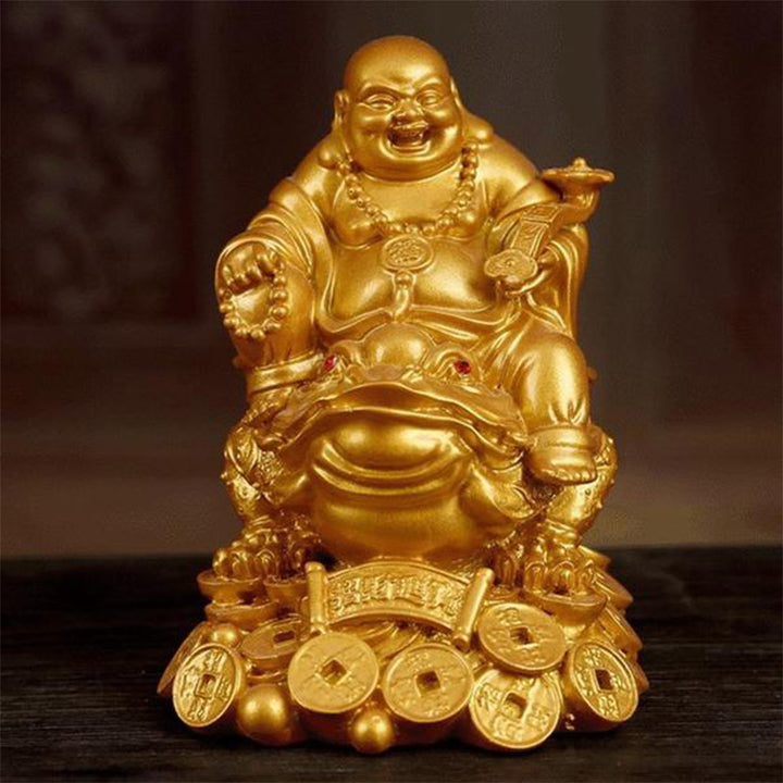 Feng Shui Maitreya pad ornament decoratie - Gouden - image 5