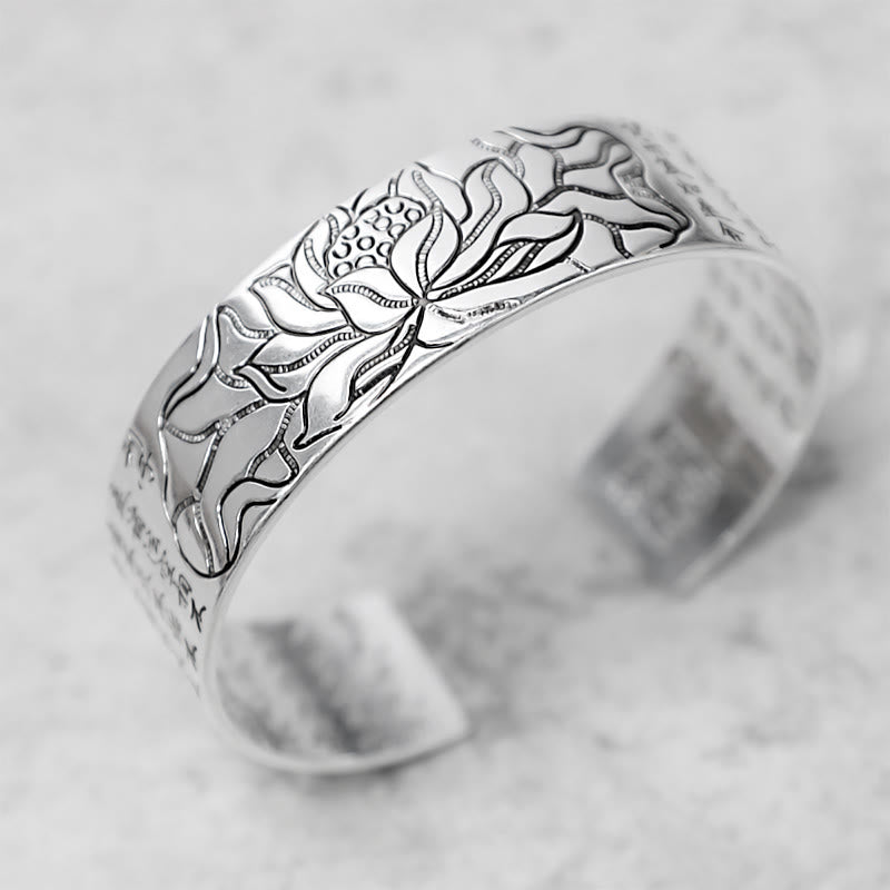 Buddha Stones Tibetaanse lotus Armband van wit koper - image 1