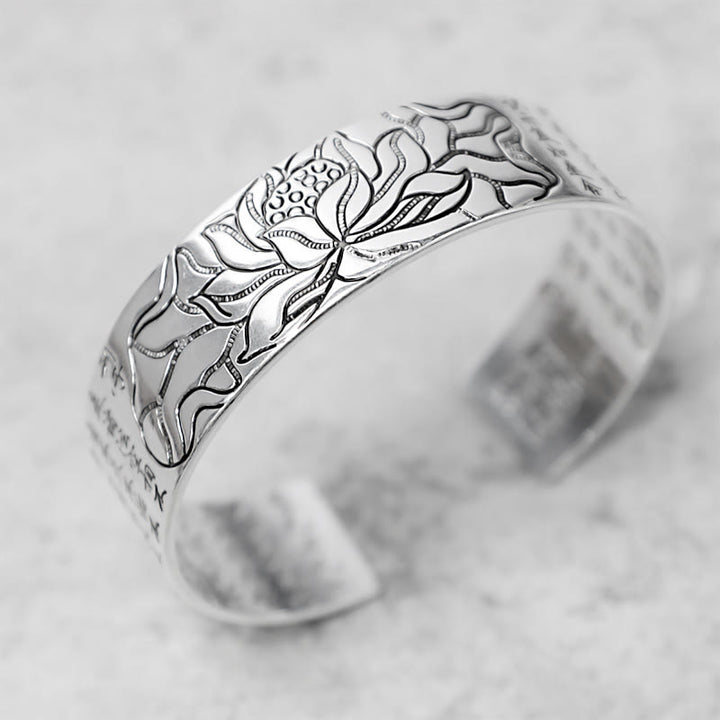 Buddha Stones Tibetaanse lotus Armband van wit koper - image 1