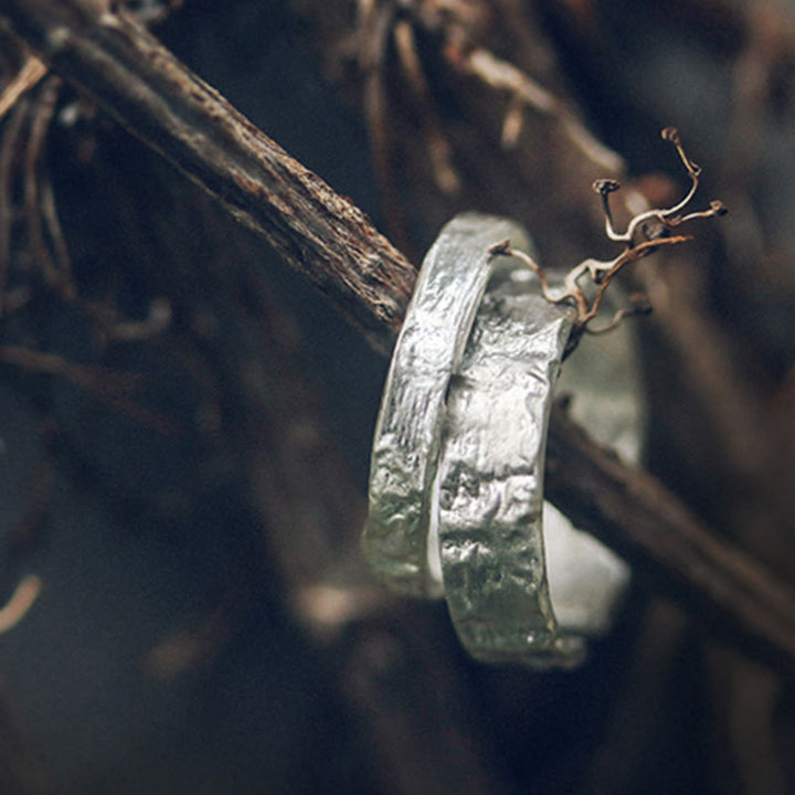 Buddha Stones Ring voor stellen, eenvoudig ontwerp, 925 sterling zilver, met zegenmotief. - image 10