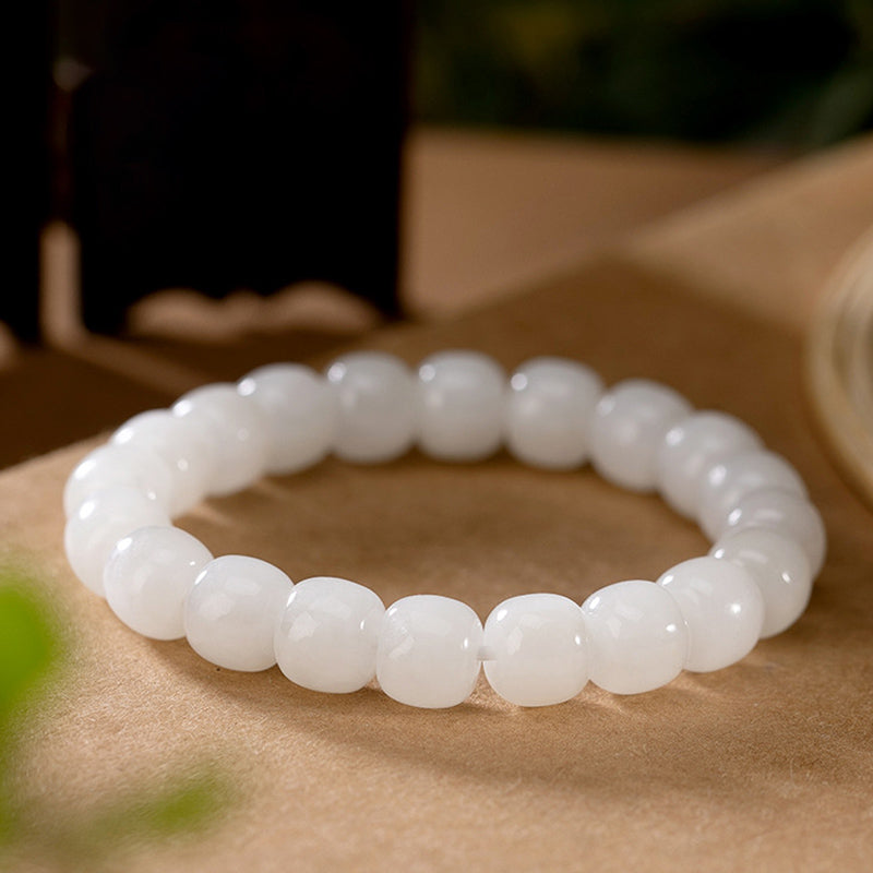 Buddha Stones Hetian witte jade Armband - image 4