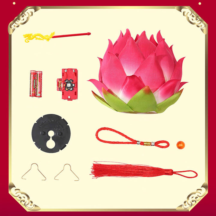 Buddha Stones DIY Lotusbloem Drakenlantaarn Kwastjes Lamp Decoratie - image 29