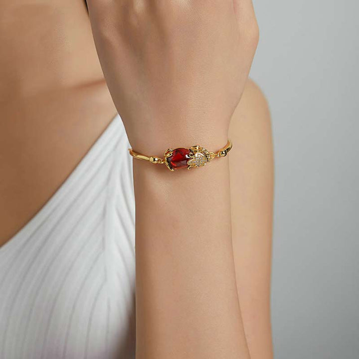 Feng Shui Gouden Rode Agaat PiXiu Armband voor Rijkdom en Geluk - image 5