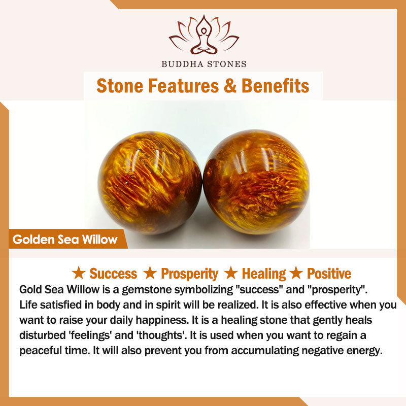 Buddha Stones Gouden Zeewilg Succes Positieve Armband Mala - image 17