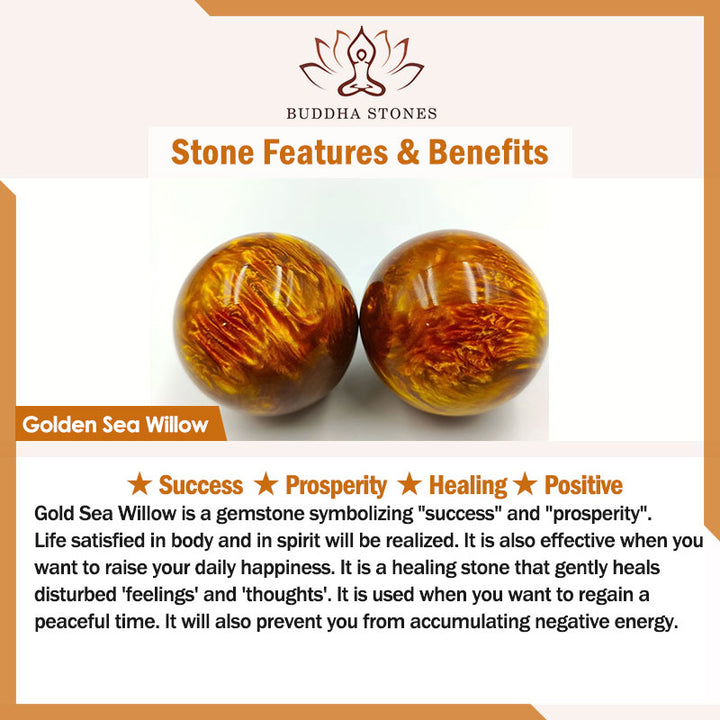 Buddha Stones Gouden Zeewilg Succes Positieve Armband Mala - image 17