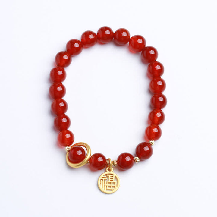 Buddha Stones Armband met zegenletter van natuurlijke rode agaat - image 9