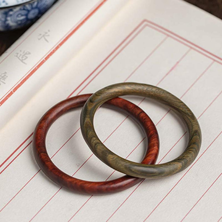 Buddha Stones Tibetaanse armband met kleine blaadjes, rood sandelhout en ebbenhout , Bangle-armband - image 24