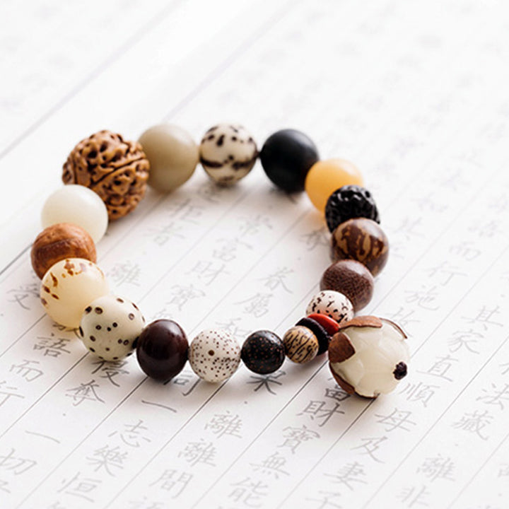 Buddha Stones Bodhizaad Lotus Wijsheid Vrede Pols Mala Armband - image 16