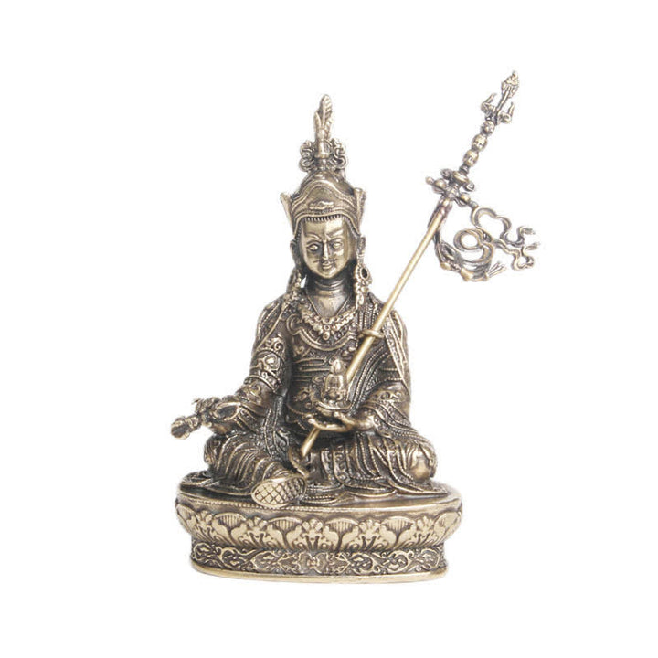 Buddha Stones Padmasambhava Boeddhabeeld Sereniteit Koperen Beeld Decoratie Tempelornament - image 10