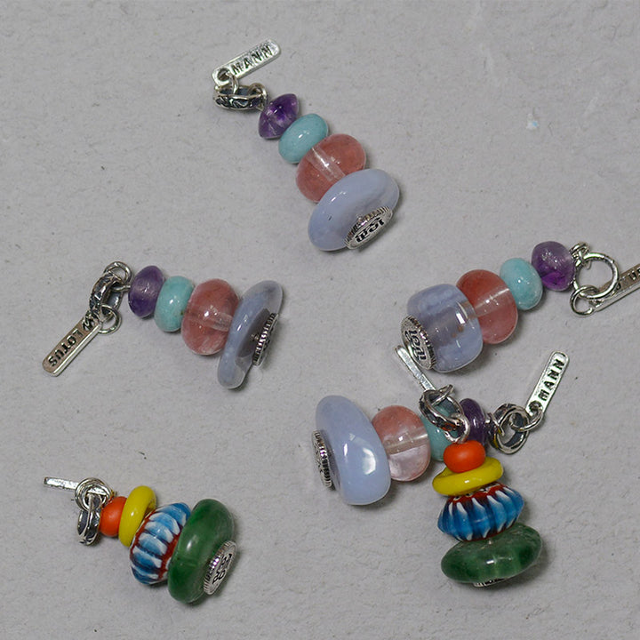 Buddha Stones Zen Cairn Labradoriet Diverse Kristallen Kalmerende Hanger Ketting - image 3