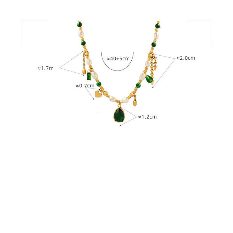 Parelkraal, zirkoon, turkoois, rustgevende Ketting - image 11