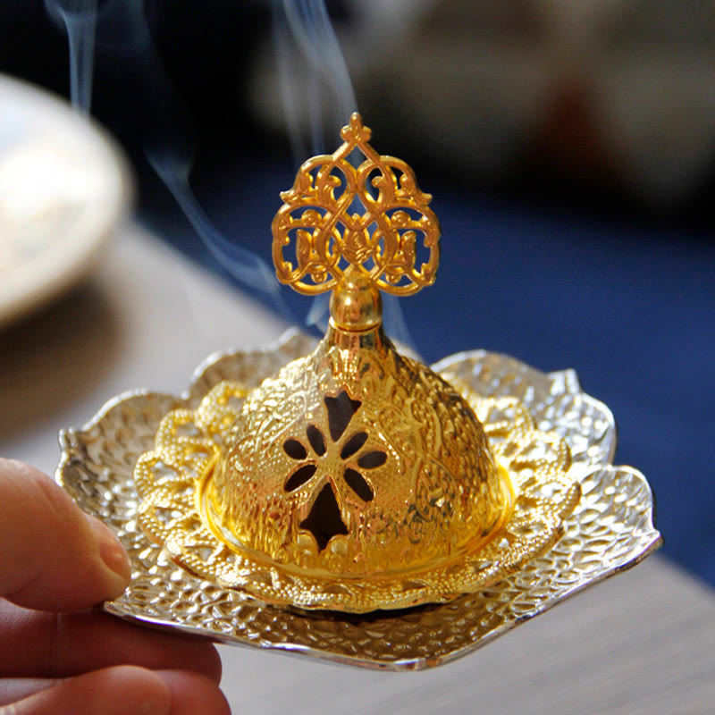 Onderzetter met bladgoud, spirituele mini-wierookbrander van Wierook metaal - image 22