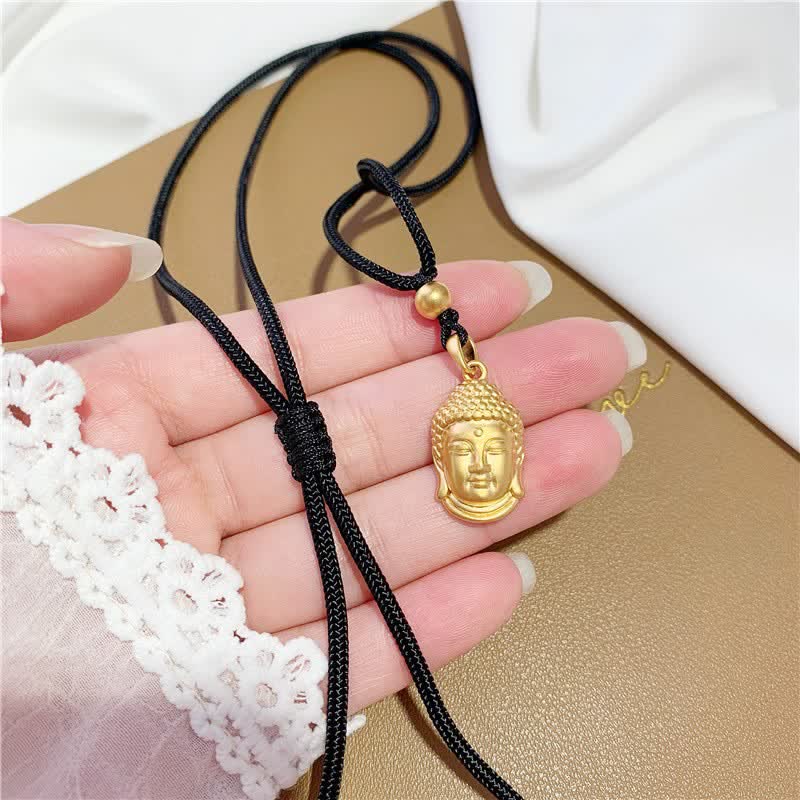 Buddha Stones Gouden Boeddha koperen rijkdom Ketting - Klein - image 4