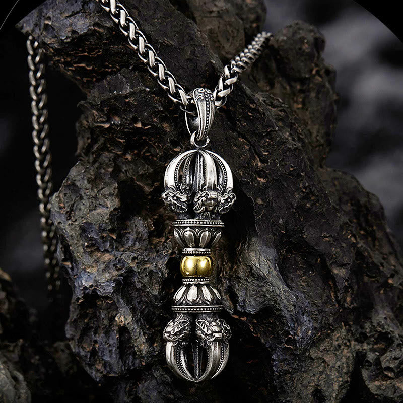Buddha Stones Tibetaanse Dorje Vajra design rijkdom Ketting - Halsketting & Keel-ketting - image 0