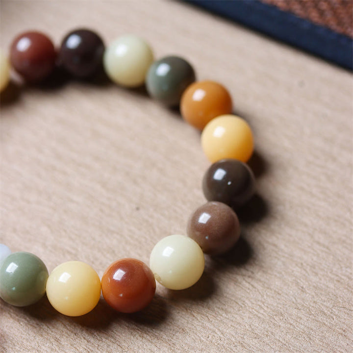 Buddha Stones Natuurlijke veelkleurige Bodhizaad Liuli glazen bedel Armband - image 7
