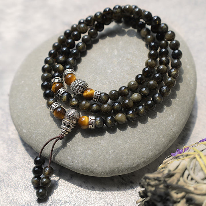 Gouden Obsidiaan Energie Armband Ketting - image 0