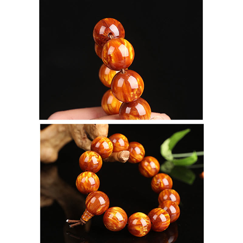 Buddha Stones Gouden Zeewilg Succes Positieve Armband Mala - image 5