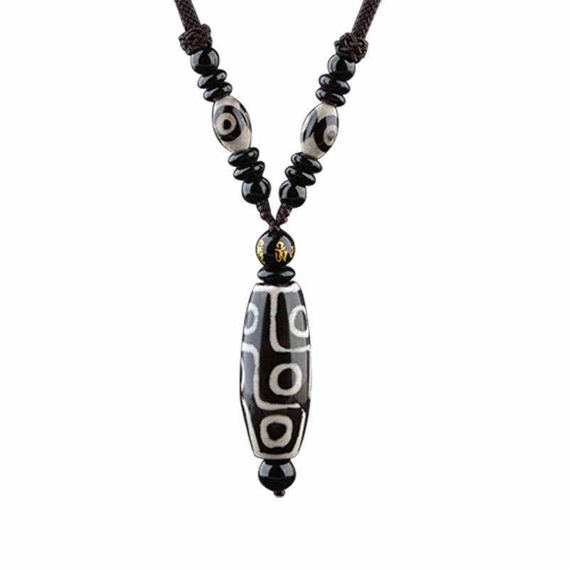 Buddha Stones Ketting met negen ogen en Dzi-kralen voor bescherming van rijkdom. - image 4