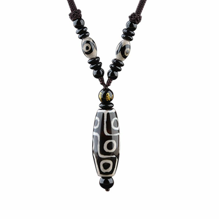 Buddha Stones Ketting met negen ogen en Dzi-kralen voor bescherming van rijkdom. - image 4