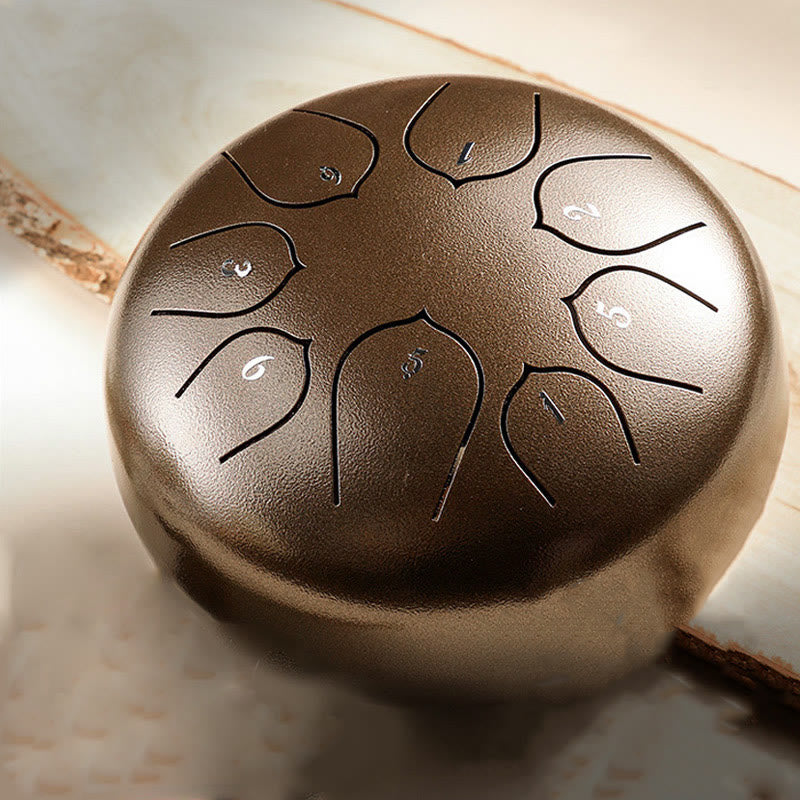 Buddha Stones Stalen tongtrommel, klankgenezing, meditatie, lotuspatroon, drumstel, 8 noten, 15 cm percussie-instrument - image 11