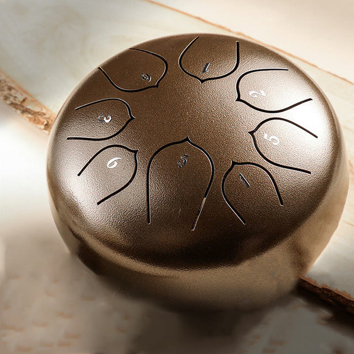 Buddha Stones Stalen tongtrommel, klankgenezing, meditatie, lotuspatroon, drumstel, 8 noten, 15 cm percussie-instrument - image 11