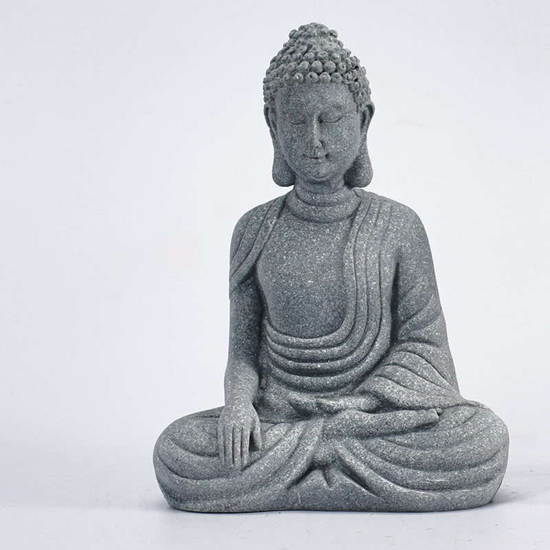 Buddha Stones Zittende meditatie Boeddha zegening Mededogen decoratie - Groot - Zittende Boeddha - image 10