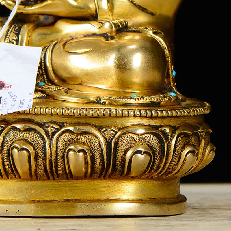 Buddha Stones Shakyamuni Mededogen Koperen Beeld Decoratie - image 9