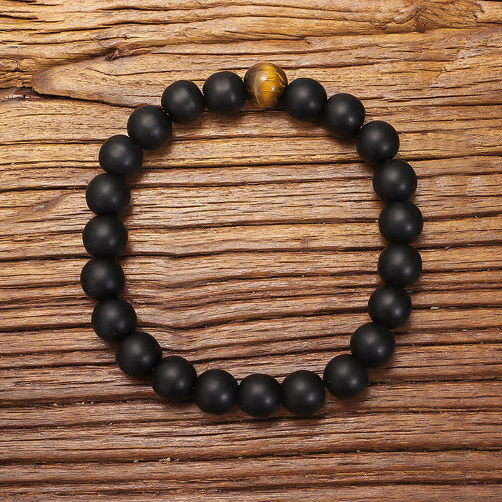 Buddha Stones 108 Mala kralen, matstenen, tijgeroog, Armband , Ketting - Armband - image 1