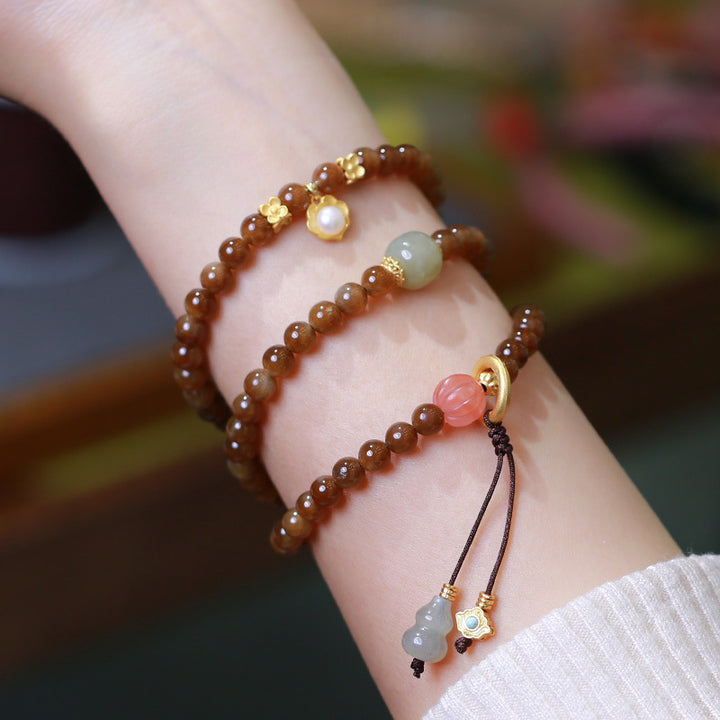 Buddha Stones Jade vlinder pompoen Armband Ketting - image 8