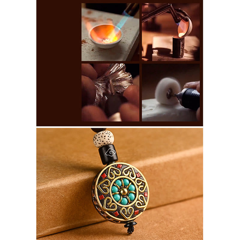 Buddha Stones Tibetaanse Om Mani Padme Hum Bodhi Seed Peace sleutelhanger - image 14