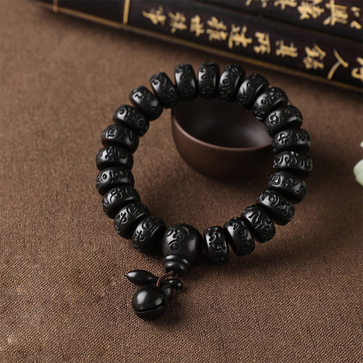 Buddha Stones Tibetaanse Armband ter bescherming tegen blikseminslag van hout - image 3