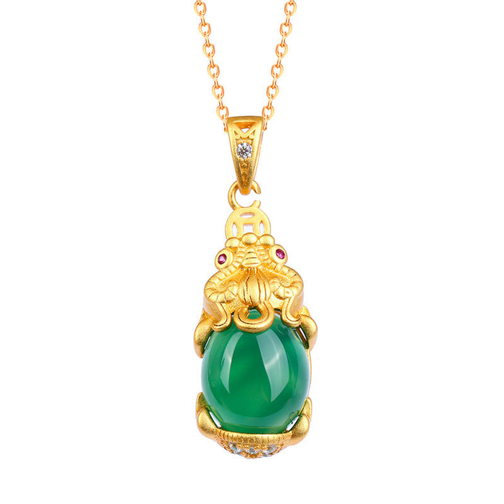 Buddha Stones Natuurlijke jade PiXiu Ketting - image 0