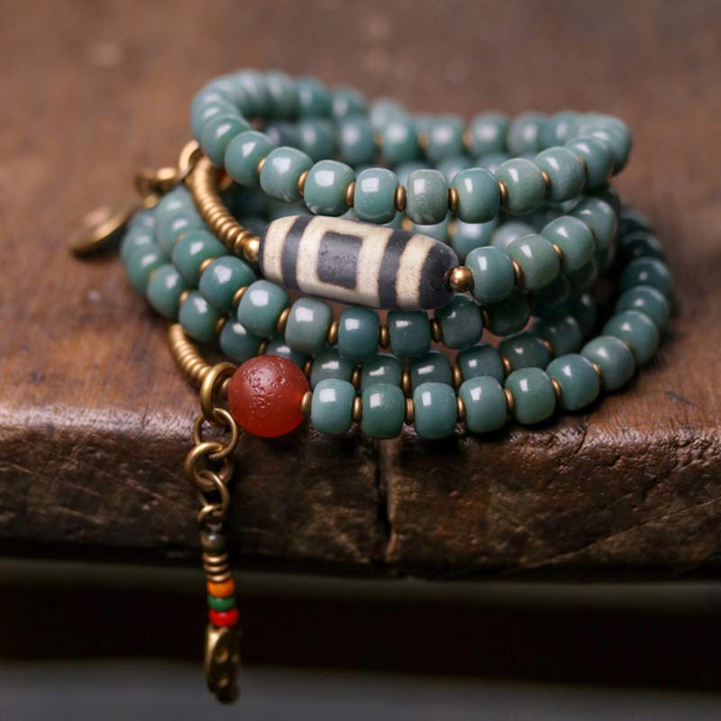 Buddha Stones 108 Mala kralen Bodhi Seed Dzi kralen Armband - image 1