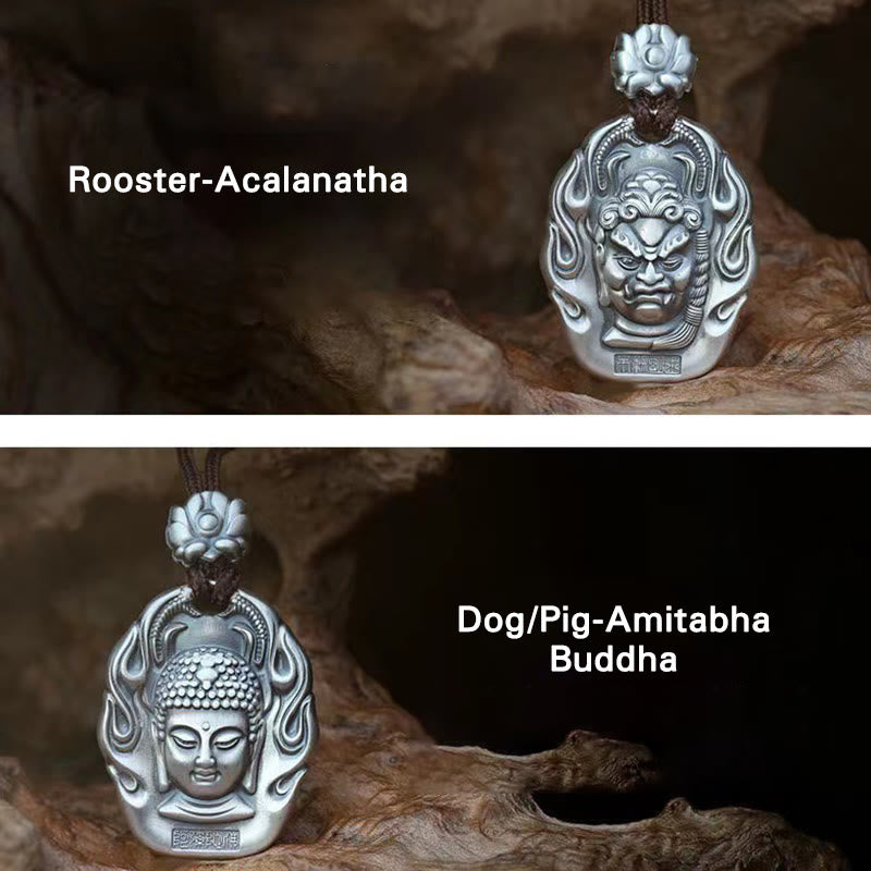 Buddha Stones Chinese dierenriem geboorte Boeddha Om Mani Padme Hum Lotus Mededogen Ketting - image 23