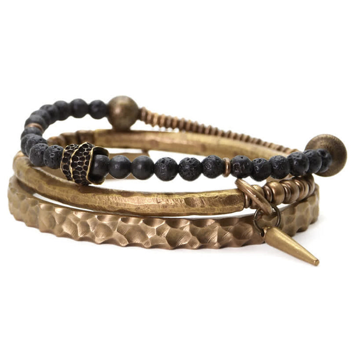 Buddha Stones Lavasteen Bangle Manchetarmband - image 21