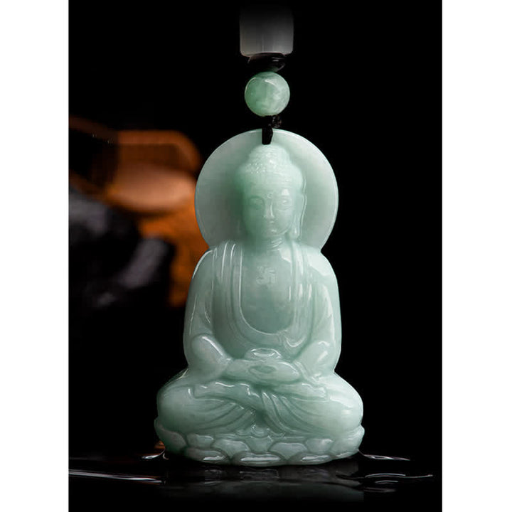 Buddha Stones Amitabha Boeddha Jade Amulet Compassie Ketting - image 13