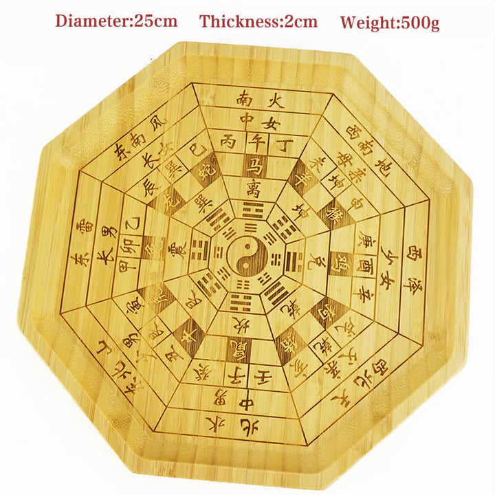 Feng Shui Bamboe Bagua Kaart Harmonie Energie Kaart - 12 Chinese dierenriemtekens 25 cm - image 33