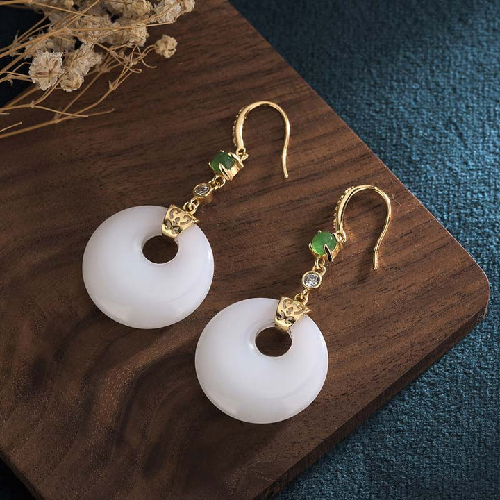 Feng Shui witte jade zegen Oorbellen - image 6