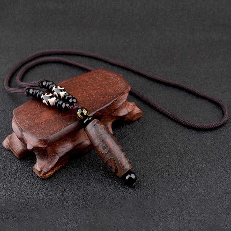 Buddha Stones Ketting met negen ogen en Dzi-kralen voor bescherming van rijkdom. - image 8