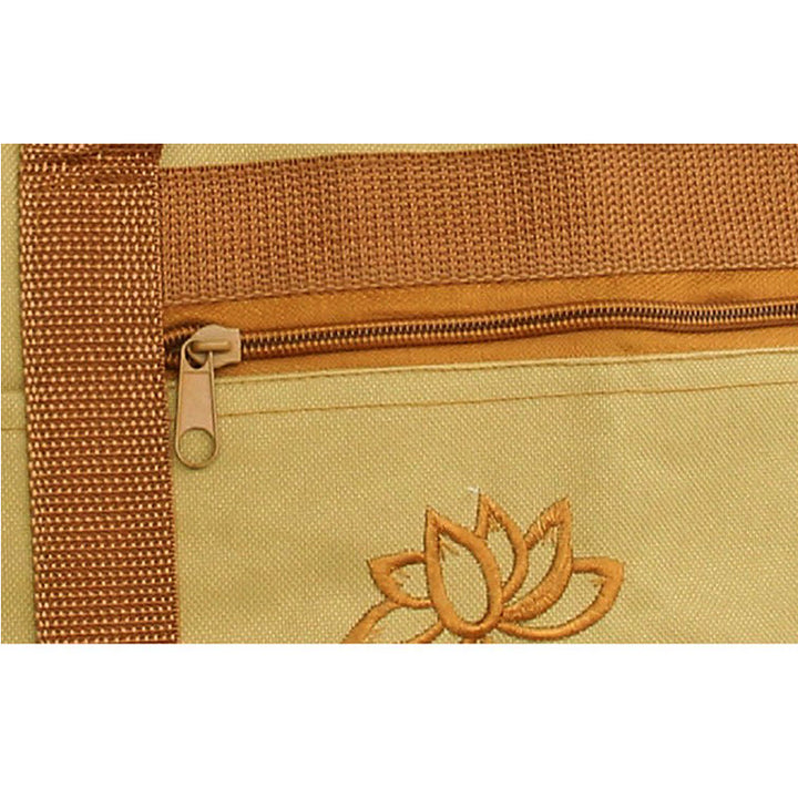 Spirituele Mind Oefening Lotus Borduurpatroon Canvas Schoudertas Shopper - image 5