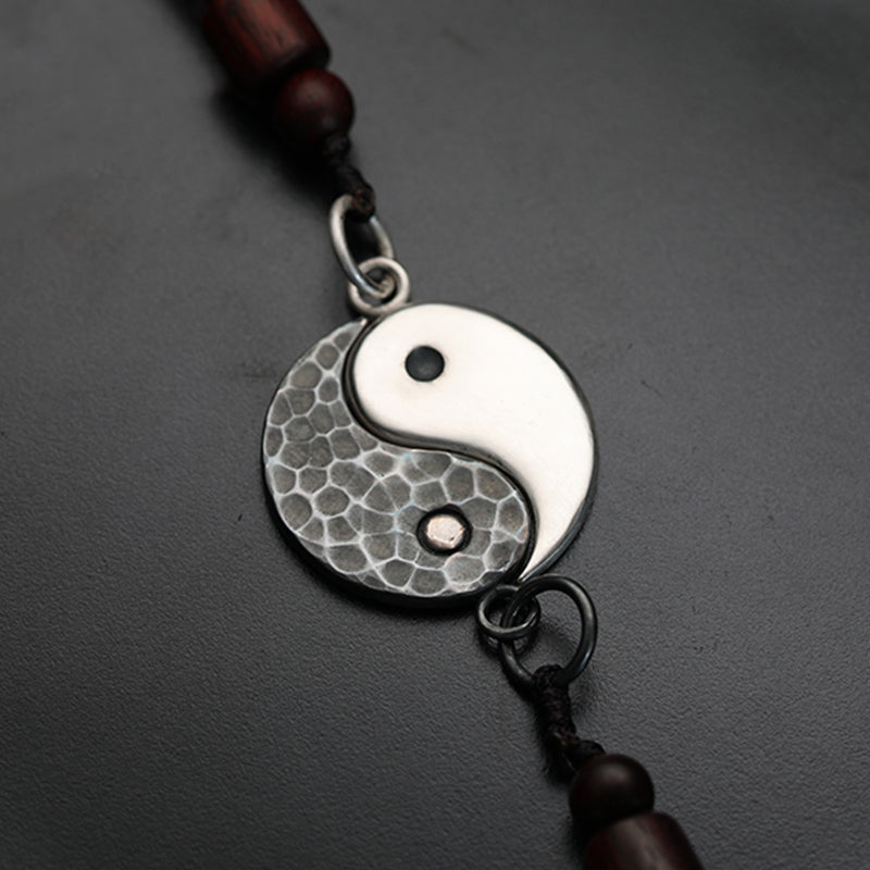 Buddha Stones Ketting met Yin Yang-balans en harmonie, 990 sterling zilver - image 1