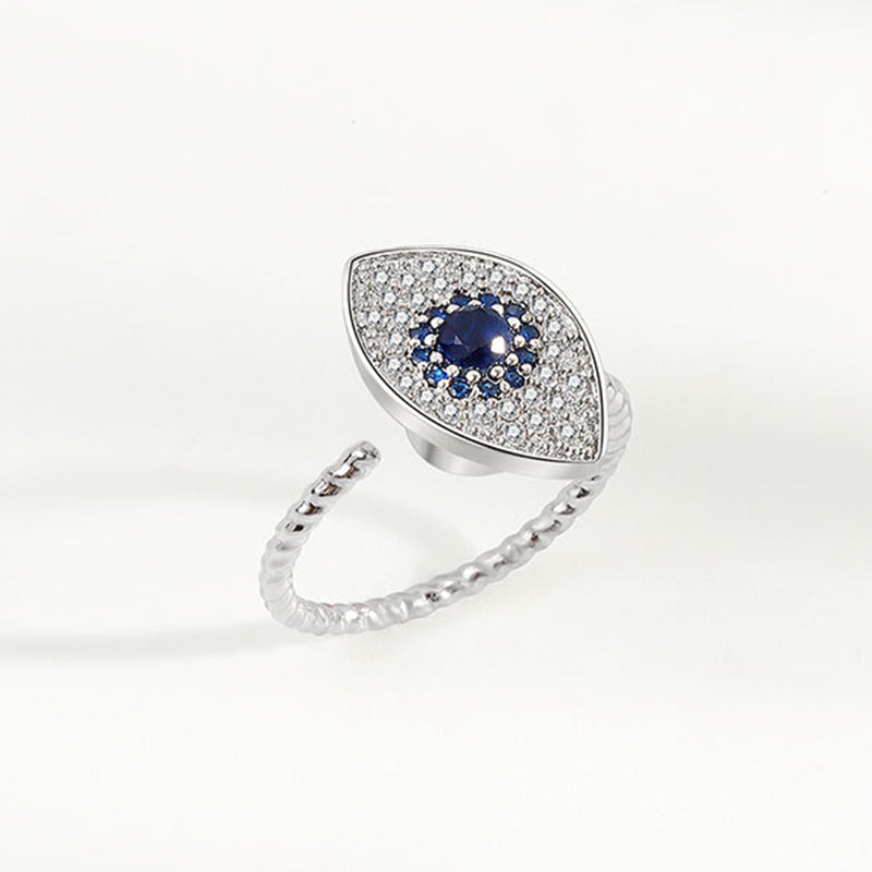 Draaibare Ring van 925 sterling zilver met bescherming tegen het boze oog. - image 2