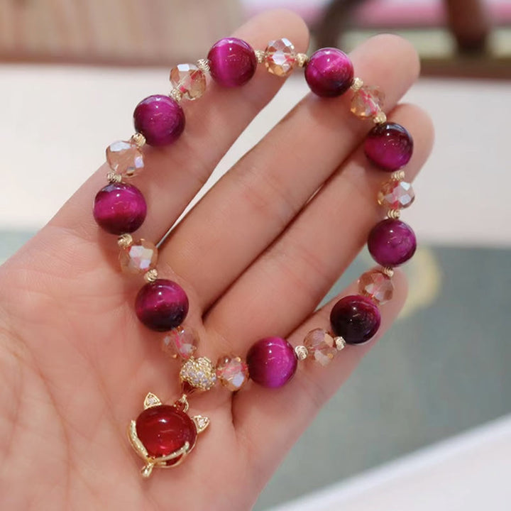 Buddha Stones Rode tijgeroog PiXiu vossen Armband voor zelfvertrouwen - image 6