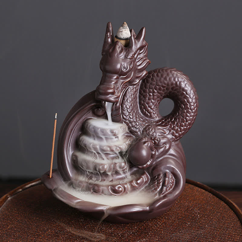Keramische Wierook met drakenpatroon voor succes - Draak - image 0