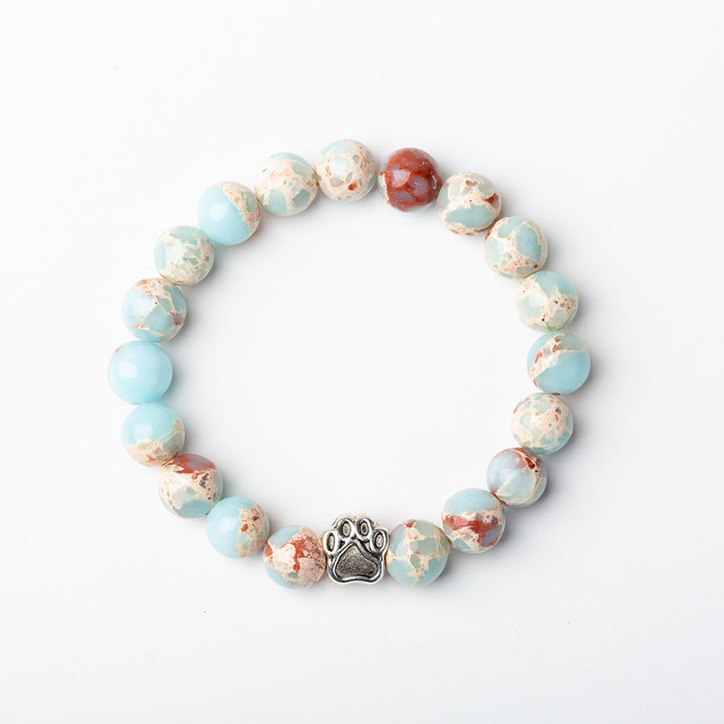Indiase agaat groene agaat hondenpoot positieve kalmerende Armband - image 21